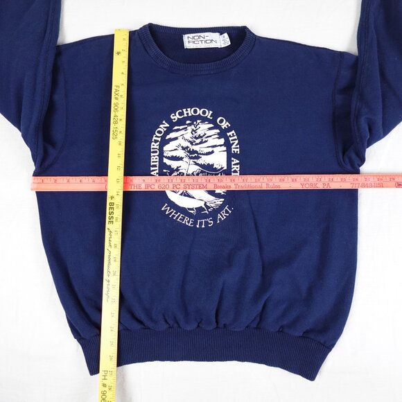 Vintage 90s Haliburton School of the Arts Non-Fiction Sweatshirt Adult Large - Picture 7 of 10